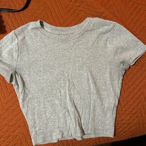 Hollister Light Gray Crop Top